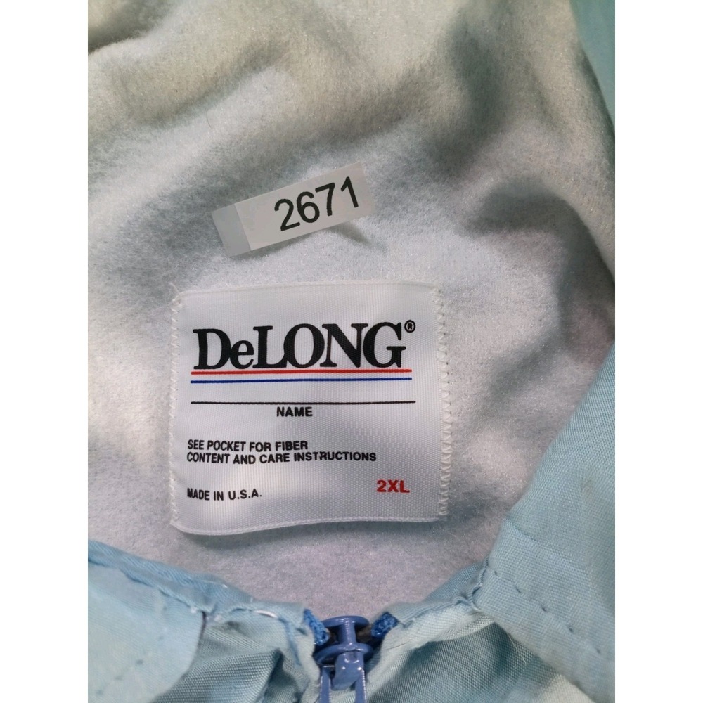 Vintage DeLONG Micro Switch 110 Performers Club Jacket 2XL USA Made Blue - Picture 7 of 7